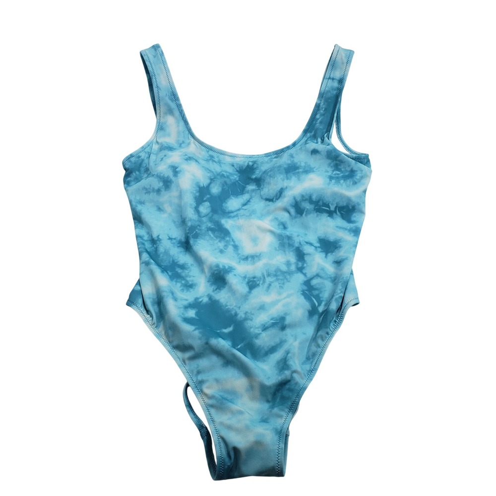 Pink Womens Tie Dye One Piece Swimsuit Small Blue‎ White